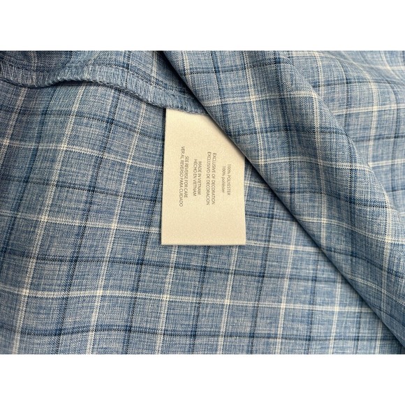 Orvis Men's Blue Check Plaid Button Up Short Sleeve Outdoor Shirt Medium - Picture 7 of 9